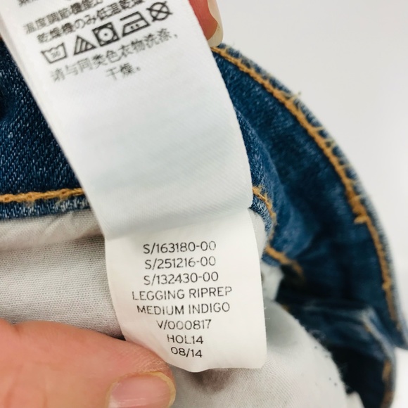 Gap High Rise Distressed Legging Jeans Size 14 - Picture 5 of 9